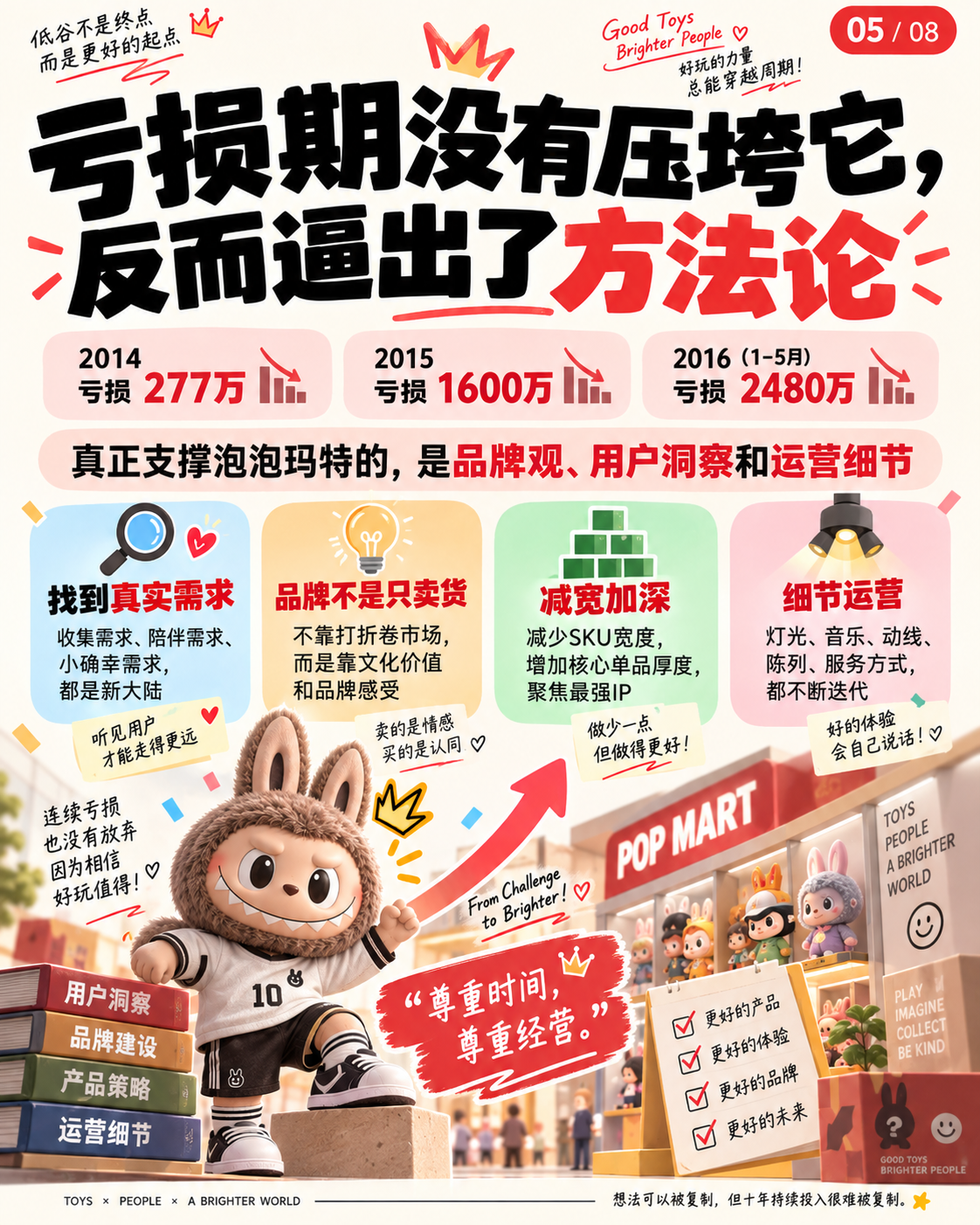 连续亏损三年 泡泡玛特如何坚持并形成经营方法论